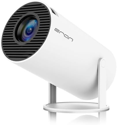 Mini Projector, HY300 PRO Portable Projector, Support 4K 1080P with Dual-Band WIFI6 5G Wireless 5.0 Bluetooth Android 13, 180° Rotatable, Auto Keystone Correction, 40"-130" Screen Video Projector