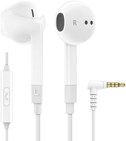 LUDOS FEROX Wired Earbuds in-Ear Headphones, 5 Year Warranty, Earphones with Microphone, Noise Isolation Corded for 3.5mm Jack Ear Buds for iPhone, Samsung, Computer, Laptop, Kids, School Students