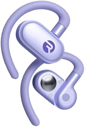Raycon Fitness Open Earbuds – True Wireless Open Ear Bluetooth Headphones, Hook Design, IPX5 Water Resistant, 40 Hours of Battery Life (Purple)